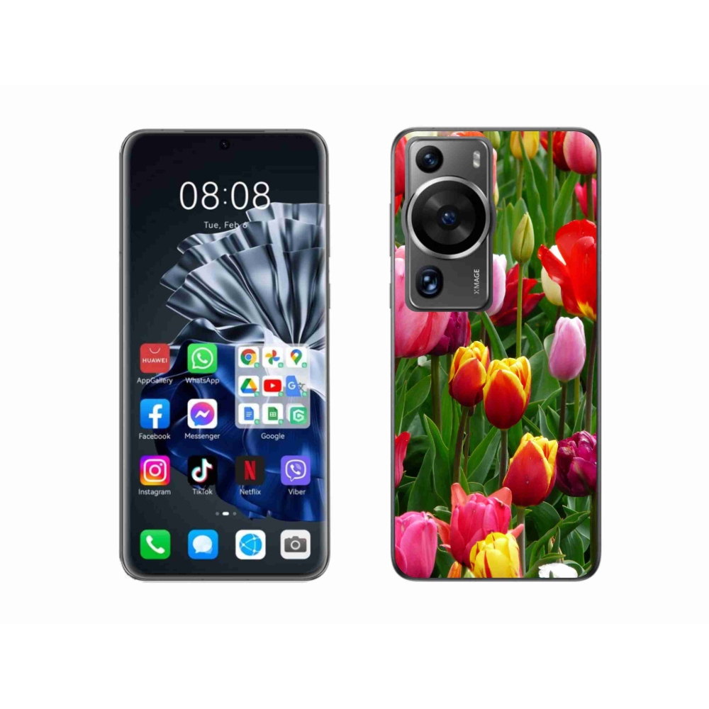Gelový kryt mmCase na Huawei P60 Pro - tulipány