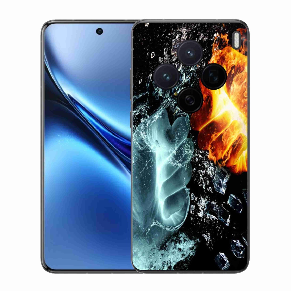 Gelový kryt mmCase na Vivo X200 5G - voda a oheň