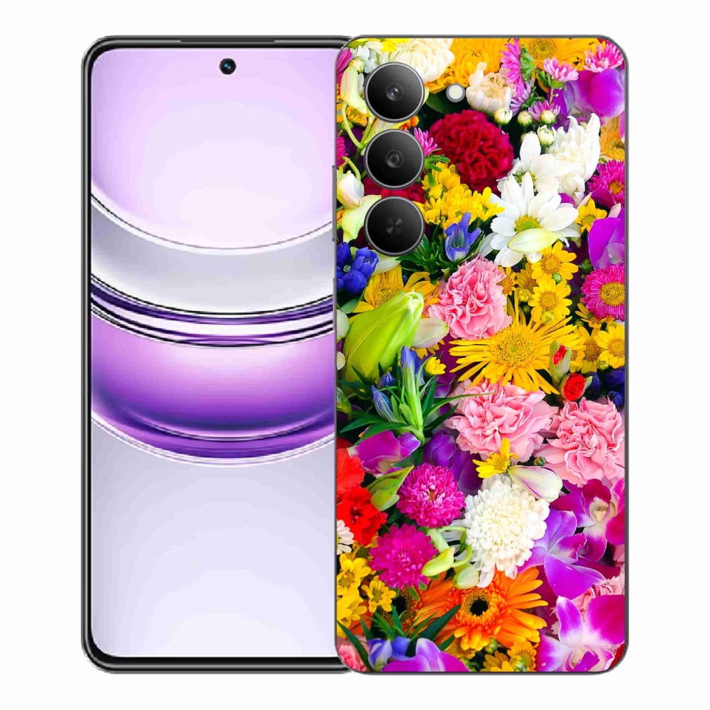 Gelový kryt mmCase na Realme 14x 5G - květiny 12