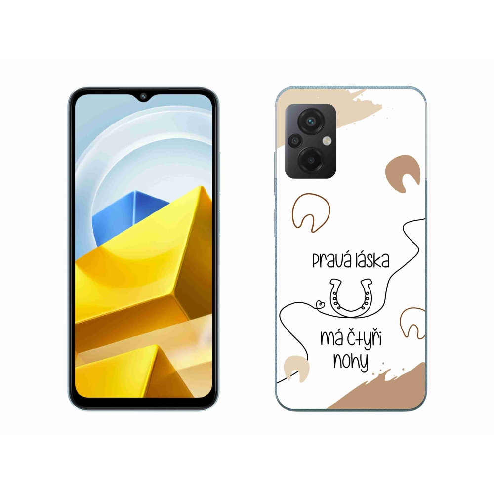 Gelový kryt mmCase na Xiaomi Poco M5 4G - koňský motiv bílé pozadí