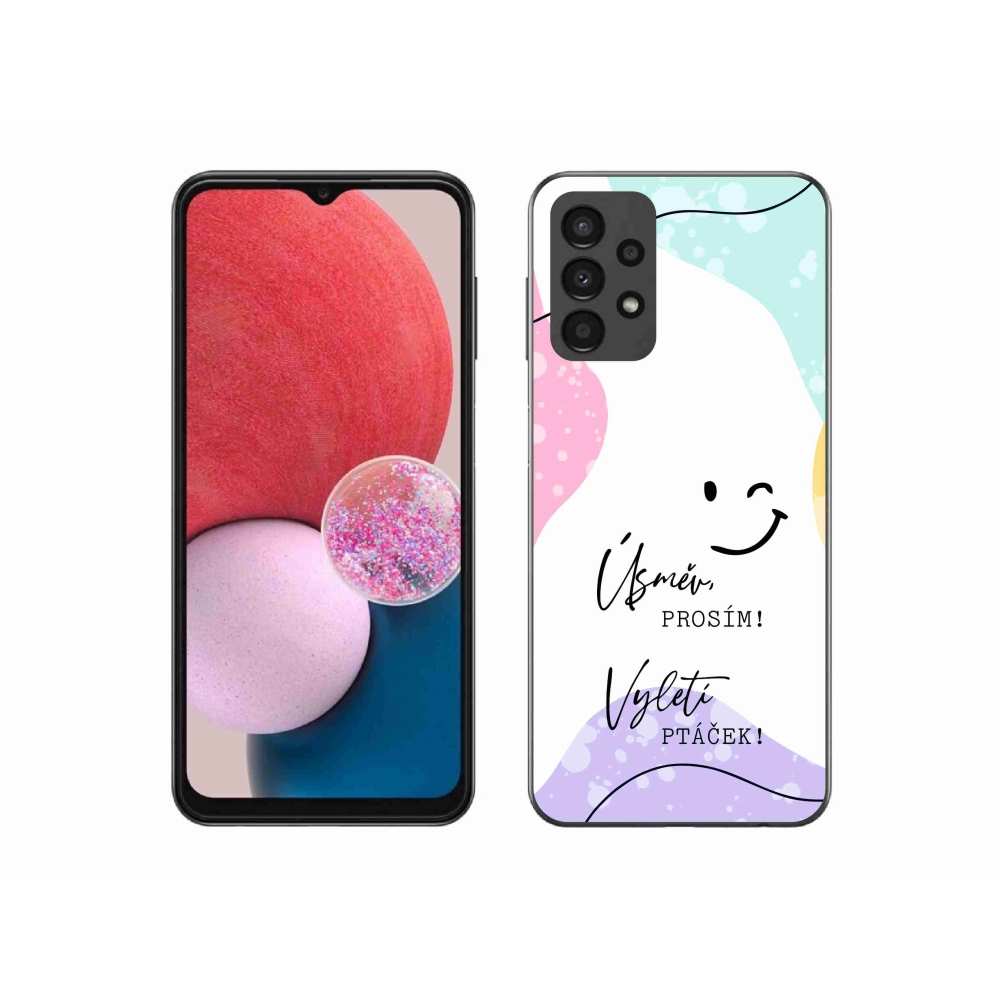 Gelový kryt mmCase na Samsung Galaxy A13 4G - vtipný text 4 bílé pozadí