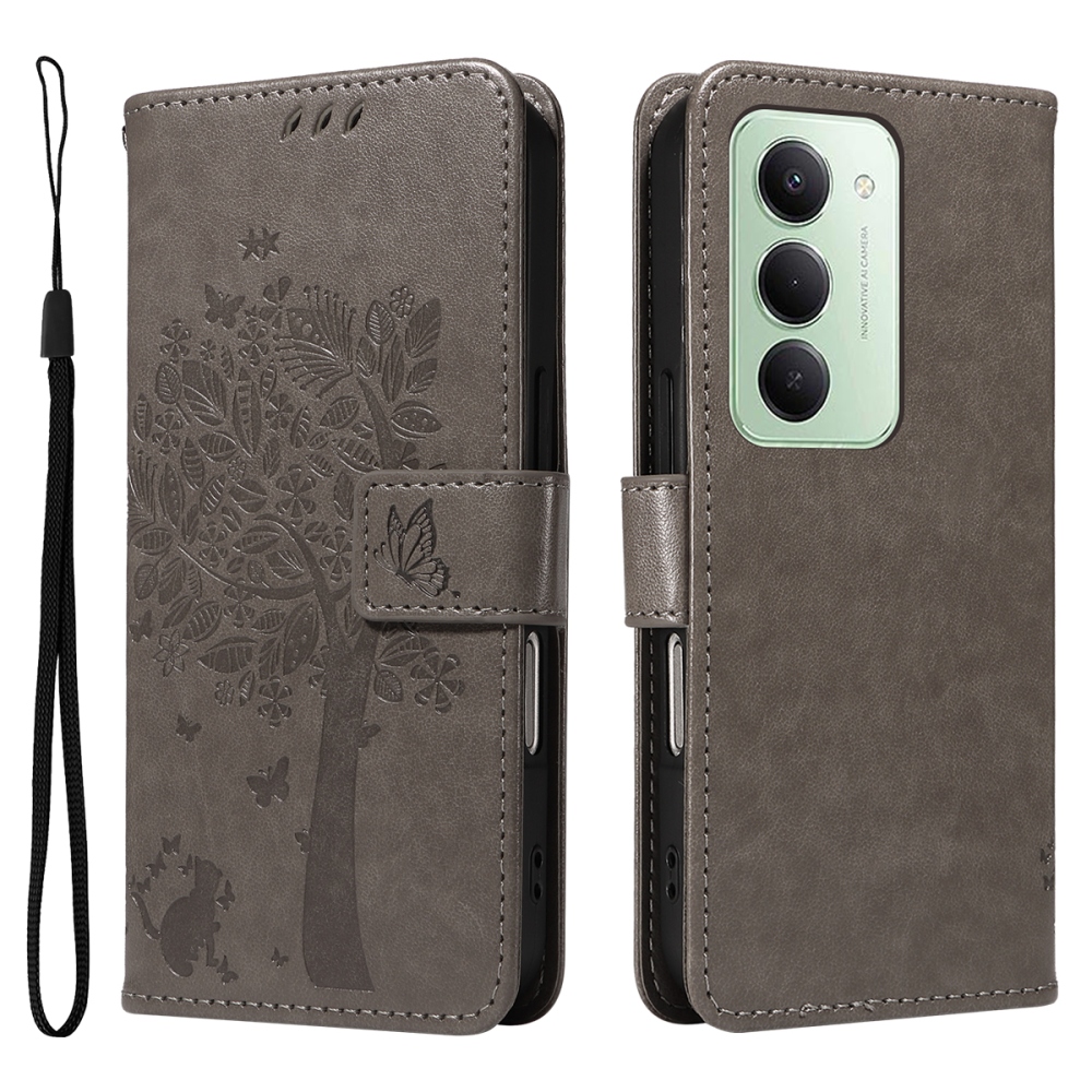 Trees knížkové pouzdro na Xiaomi Redmi 15 4G (171mm) - šedé