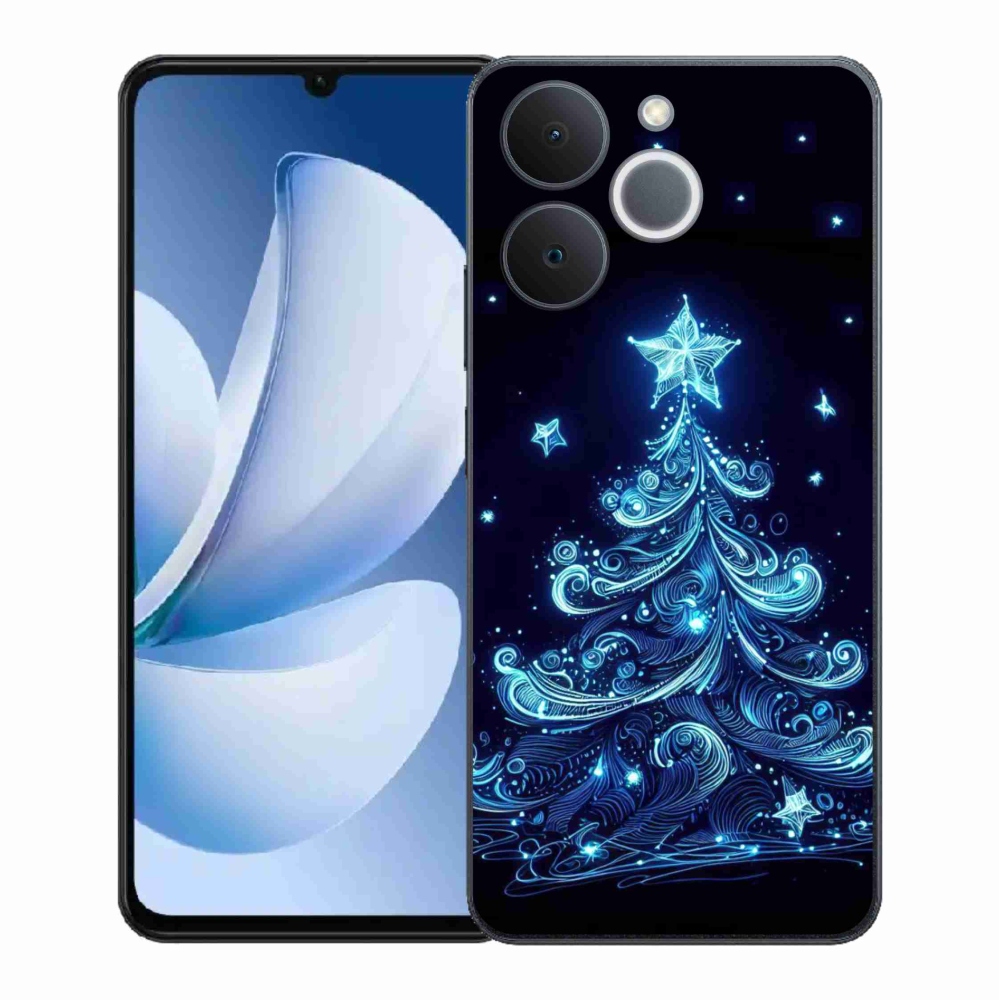 Gelový kryt mmCase na Realme Note 70T - neonový vánoční stromek 4