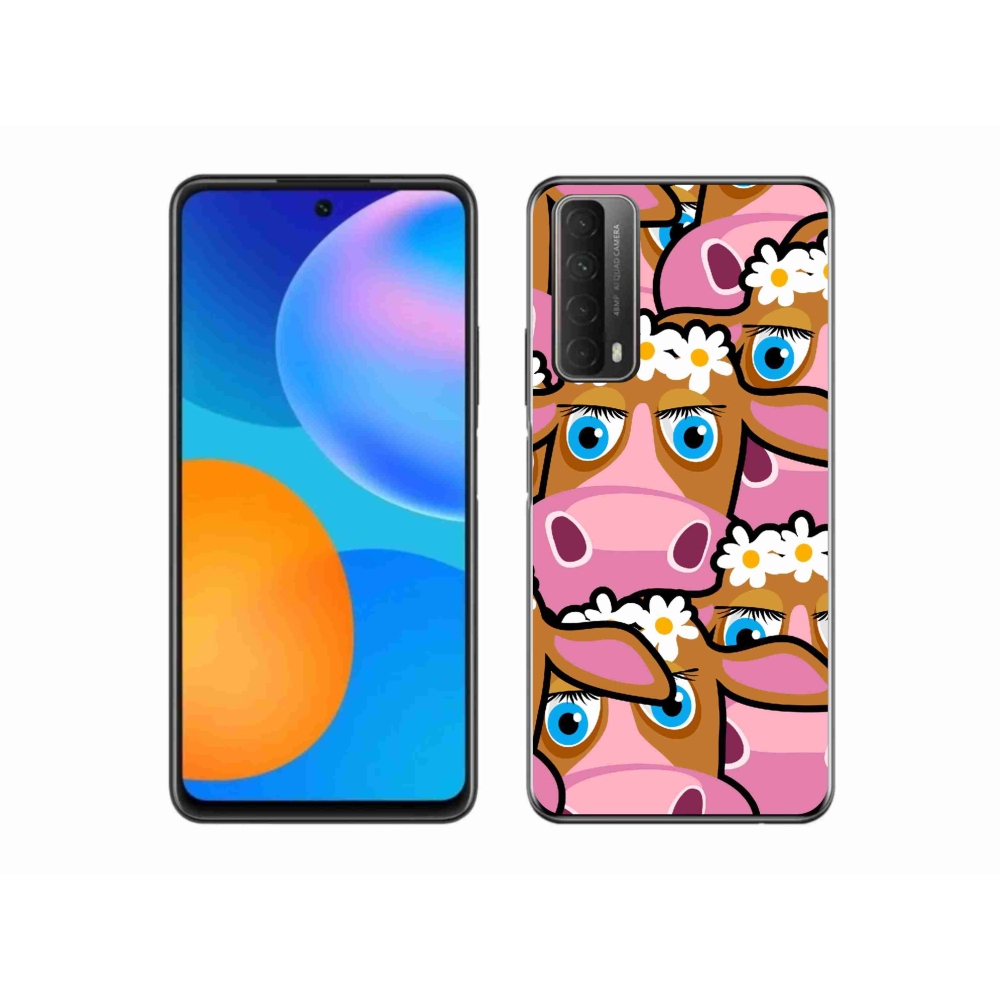 Gelový kryt mmCase na Huawei P Smart (2021) - kreslené kravičky