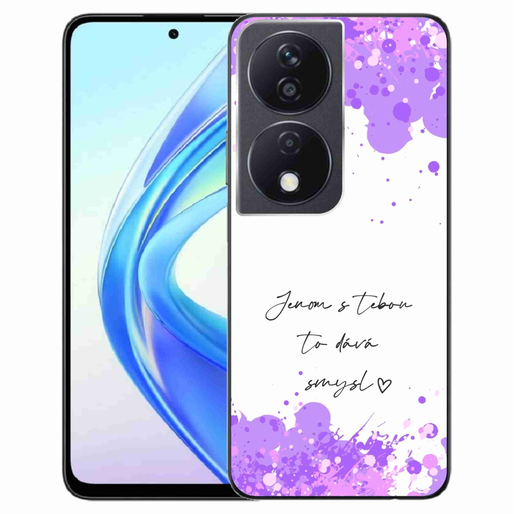 Gelový kryt mmCase na Honor X7b/Honor 90 Smart - zamilovaný text bílé pozadí