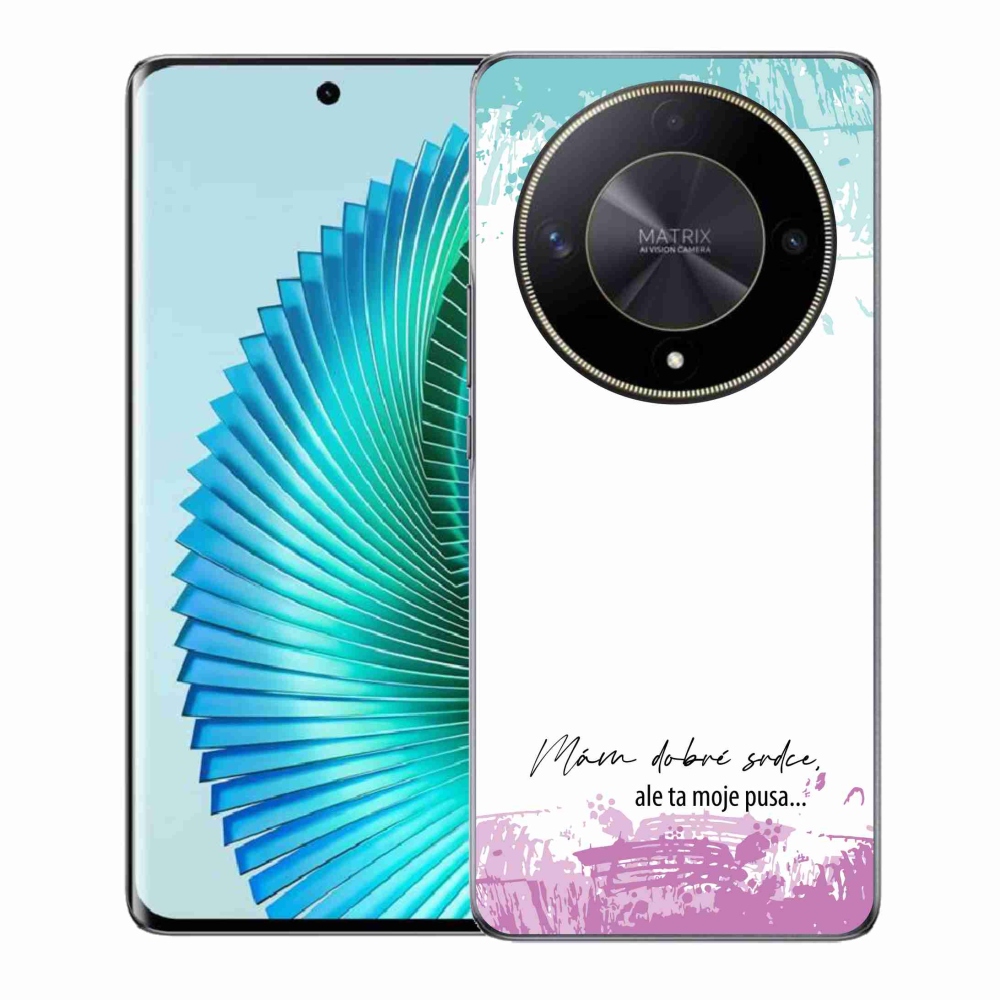 Gelový kryt mmCase na Honor Magic 6 Lite 5G - vtipný text 3 bílé pozadí
