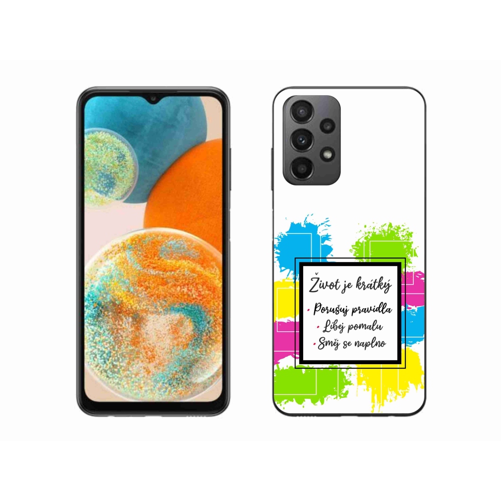 Gelový kryt mmCase na Samsung Galaxy A23 4G/5G - citát 5 bílé pozadí