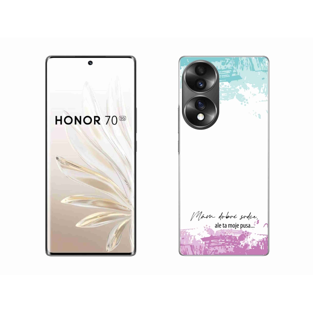 Gelový kryt mmCase na Honor 70 - vtipný text 3 bílé pozadí