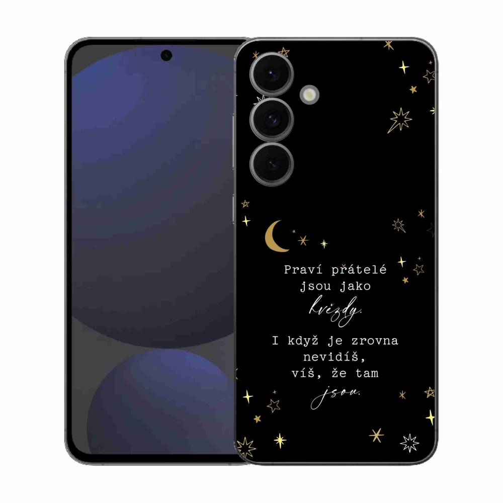 Gelový kryt mmCase na Samsung Galaxy S25 FE - citát 6 černé pozadí