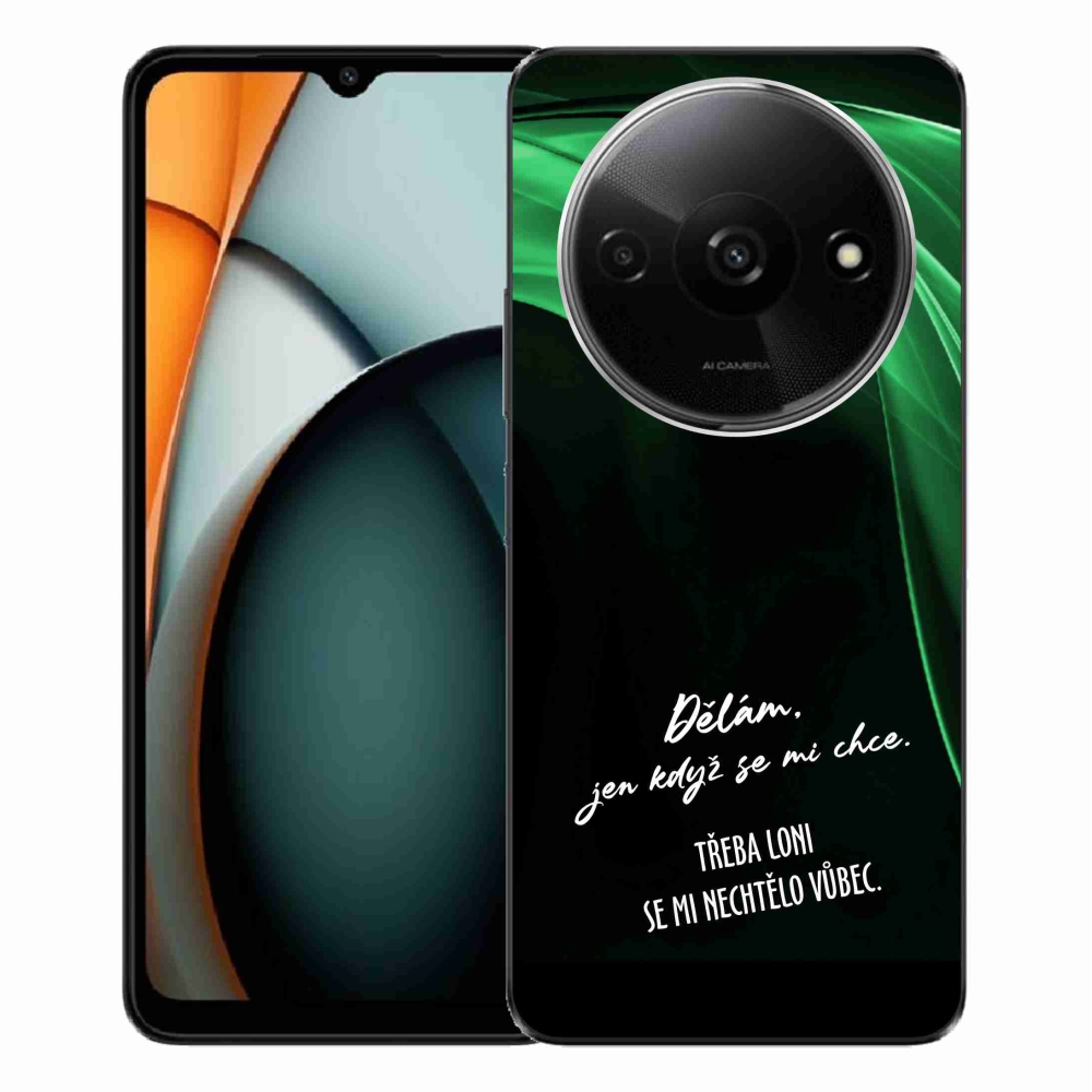 Gelový kryt mmCase na Xiaomi Redmi A3  - vtipný text 12 černé pozadí