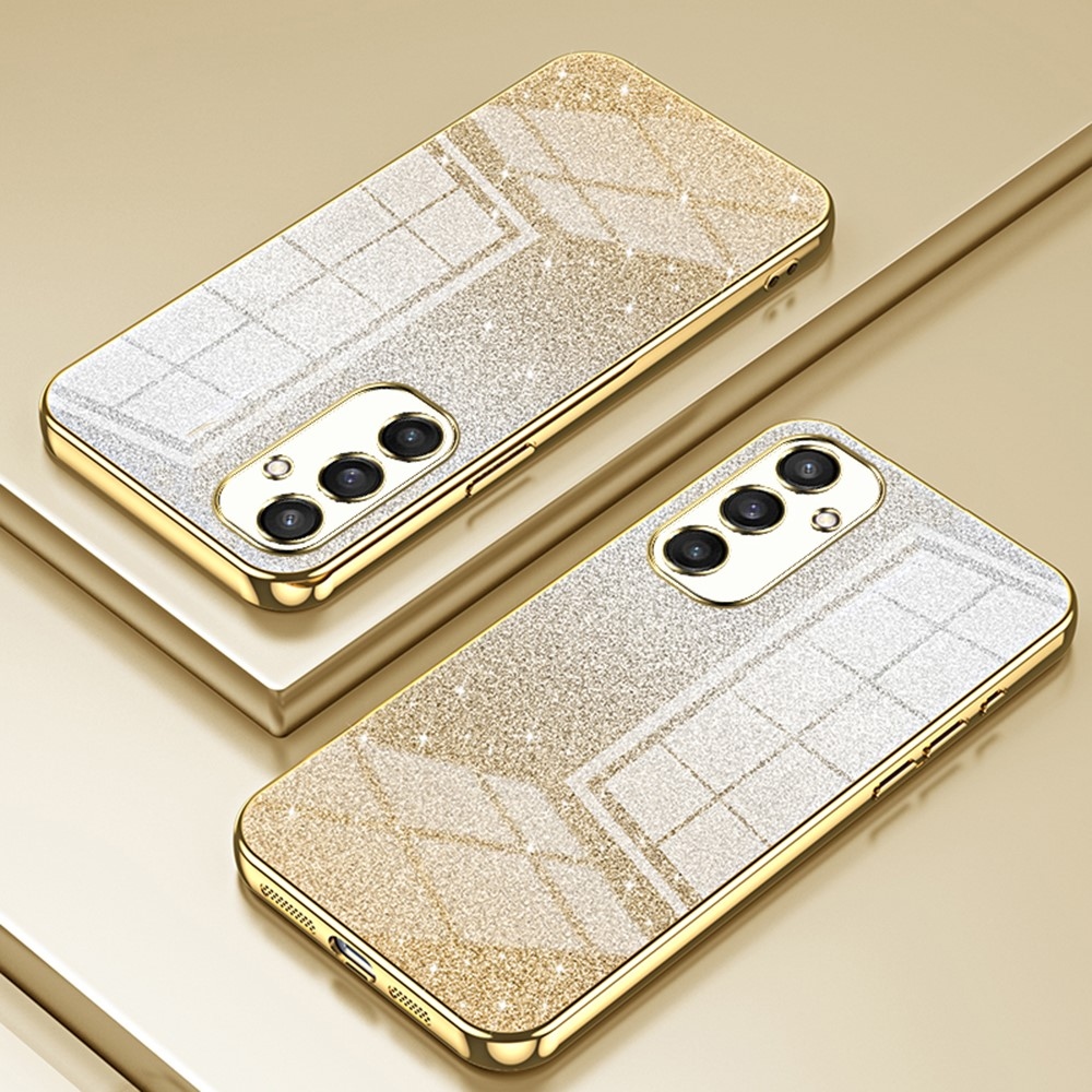 Cut gelový třpytivý obal na Samsung Galaxy S25 - zlatý