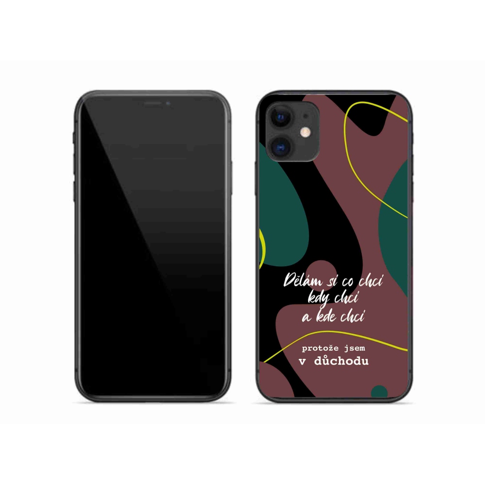 Gelový kryt mmCase na iPhone 11 - vtipný text 10 černé pozadí