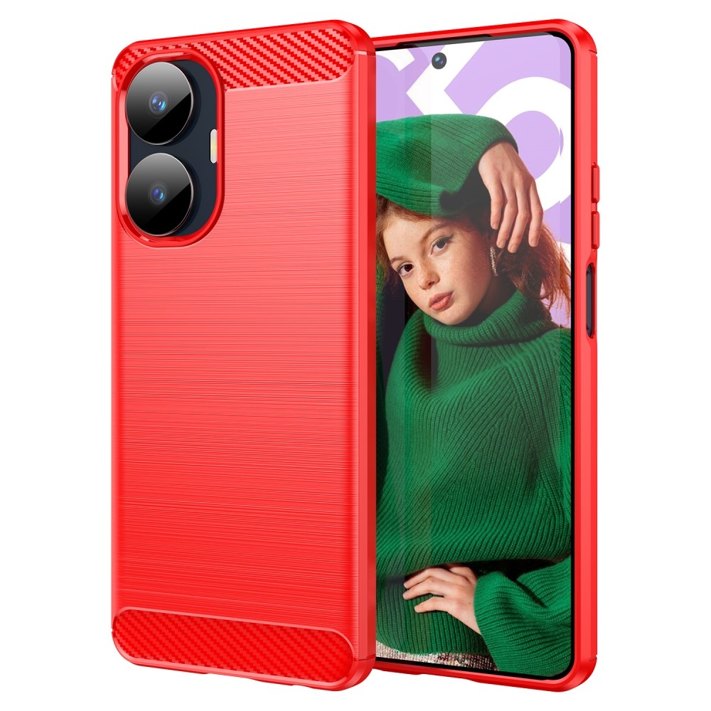 Carbon odolný gelový obal na Realme C55 - červený