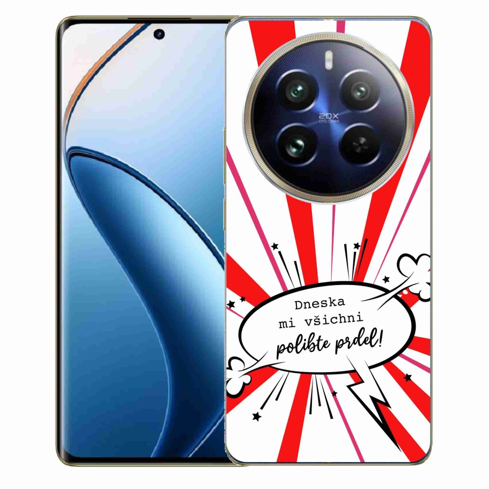 Gelový kryt mmCase na Realme 12 Pro 5G/12 Pro+ 5G - vtipný text 15 bílé pozadí