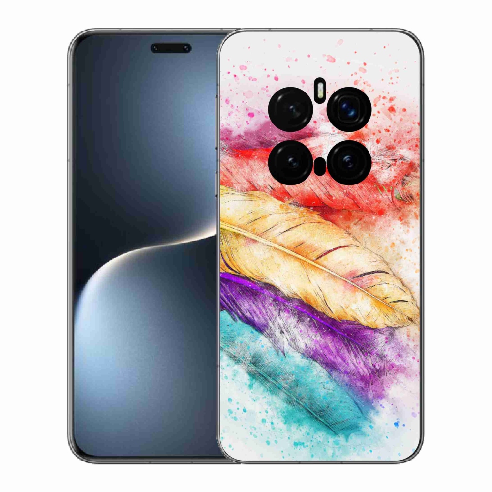 Gelový kryt mmCase na Honor Magic 7 Pro 5G - barevné peří