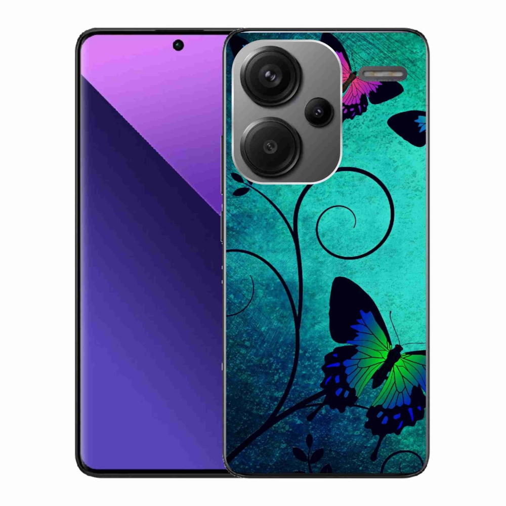 Gelový kryt mmCase na Xiaomi Redmi Note 13 Pro+ 5G - barevní motýli