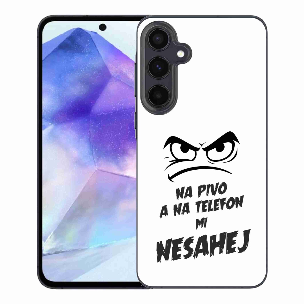 Gelový kryt mmCase na Samsung Galaxy A55 5G - pivní motiv 2 bílé pozadí