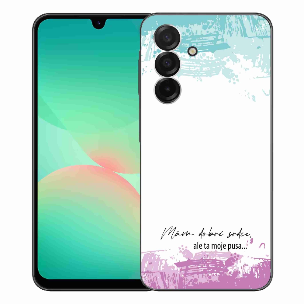 Gelový kryt mmCase na Samsung Galaxy A26 5G - vtipný text 3 bílé pozadí