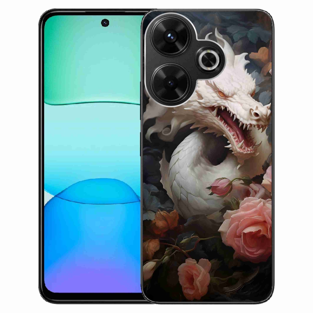Gelový kryt mmCase na Xiaomi Redmi 13 4G/Poco M6 4G - bílý drak