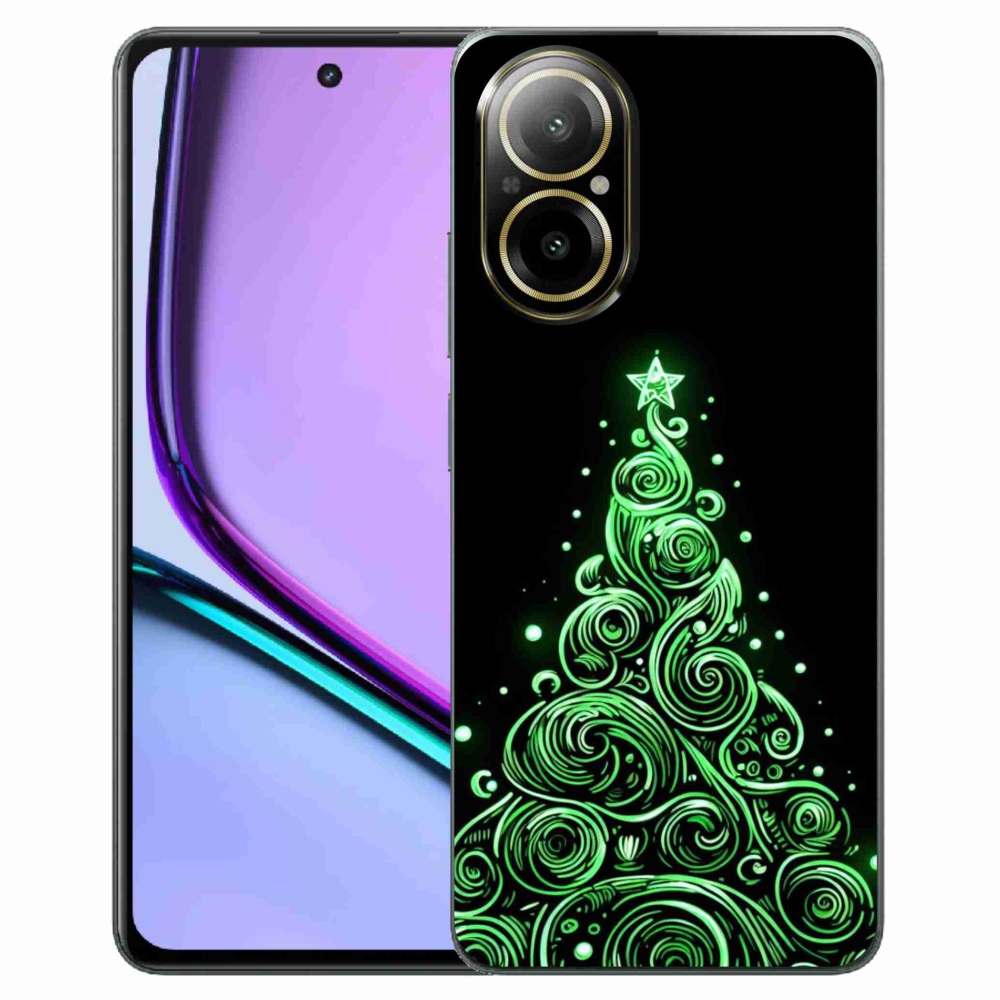 Gelový kryt mmCase na Realme C67 - neonový vánoční stromek 3