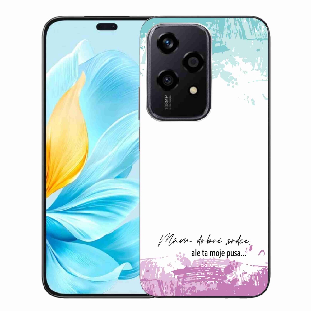 Gelový kryt mmCase na Honor 200 Lite 5G - vtipný text 3 bílé pozadí