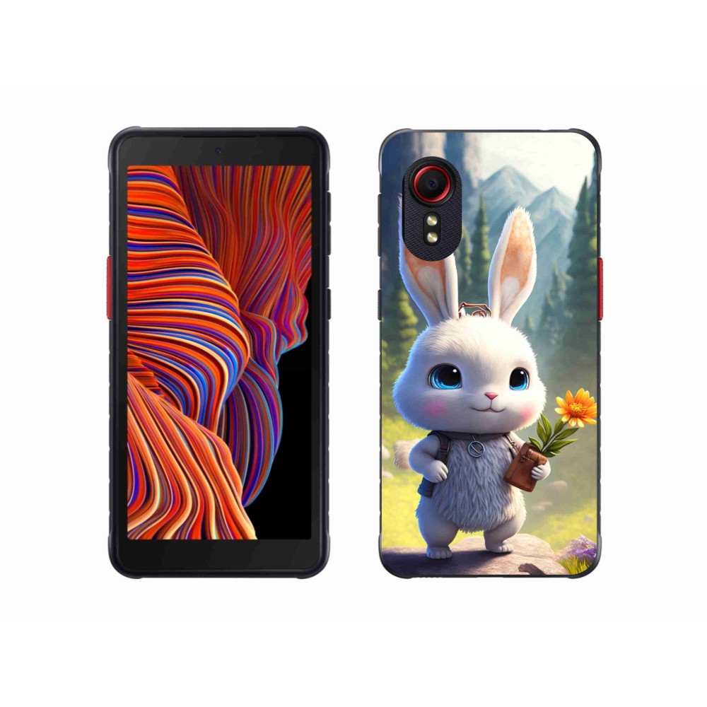 Gelový kryt mmCase na Samsung Galaxy Xcover 5 - roztomilý králíček