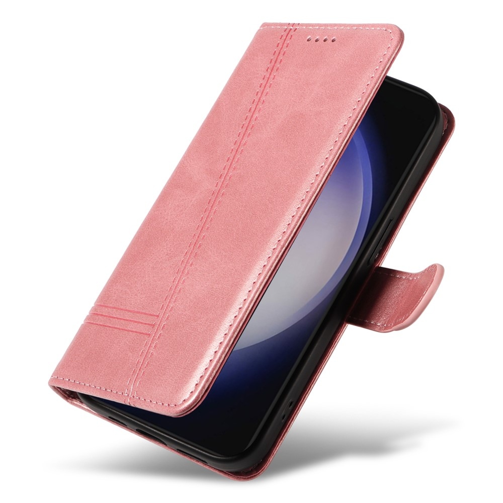 T-Shape knížkové pouzdro na Samsung Galaxy S24+/S25+ - růžovozlaté