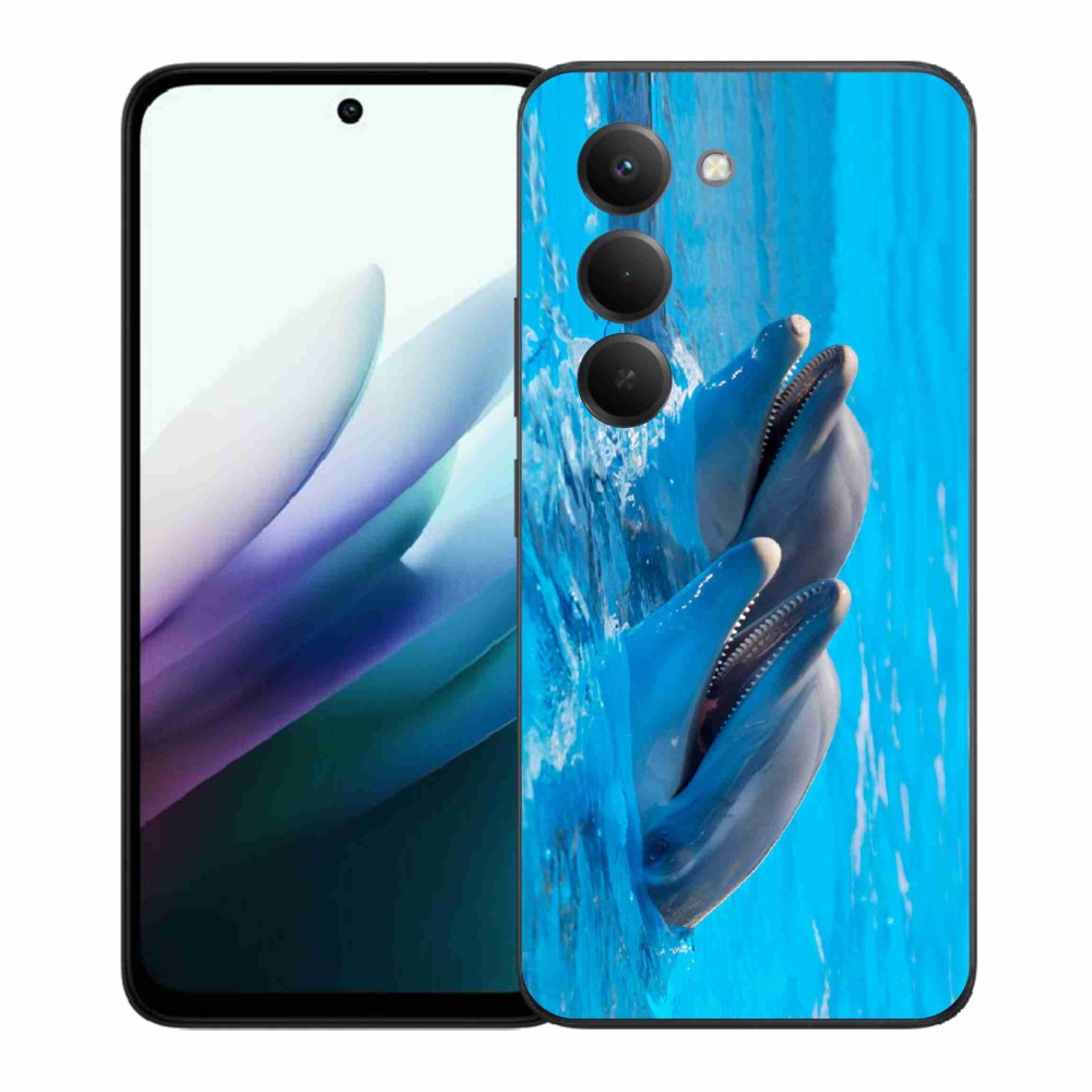 Gelový kryt mmCase na Xiaomi Redmi 15 4G/5G (171mm) - delfíni
