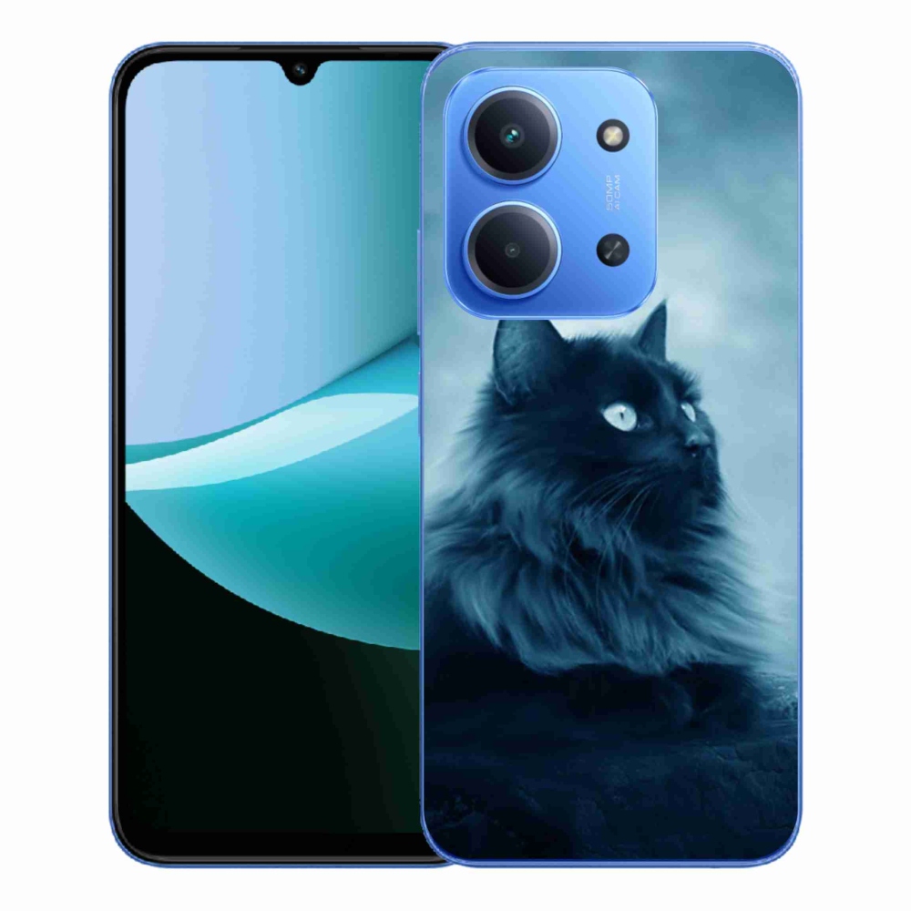 Gelový kryt mmCase na Xiaomi Redmi 15C 4G/5G (173mm) - černá kočka 1
