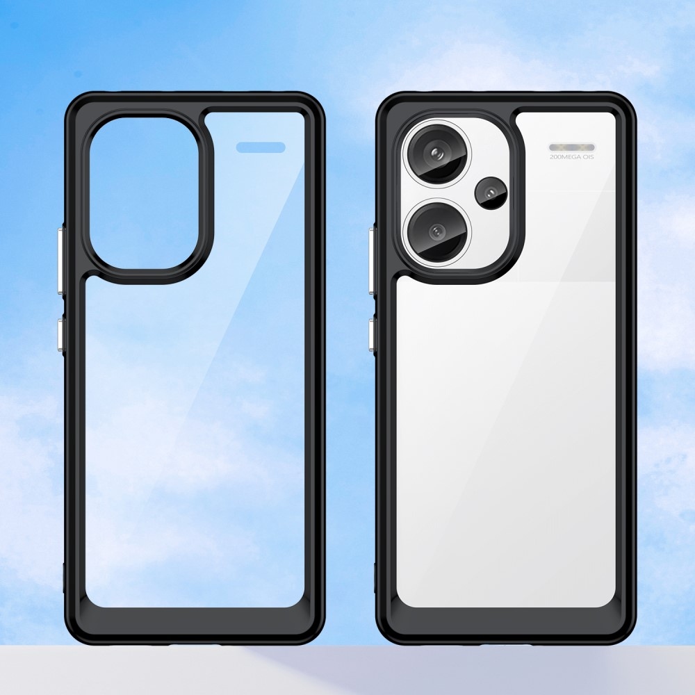 Gelový obal s pevnými zády na Xiaomi Redmi Note 13 Pro+ 5G - černý
