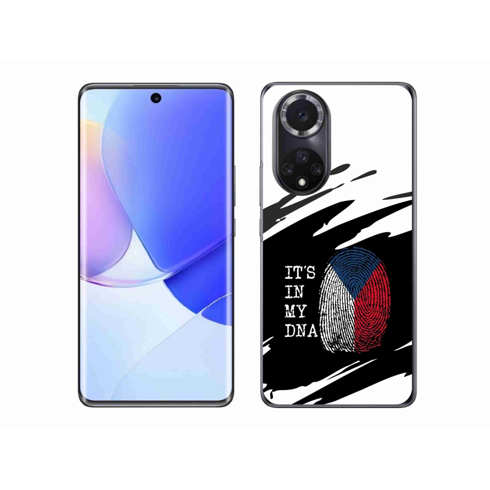 Gelový kryt mmCase na Huawei Nova 9 - vlajka otisk prstu černobílé pozadí