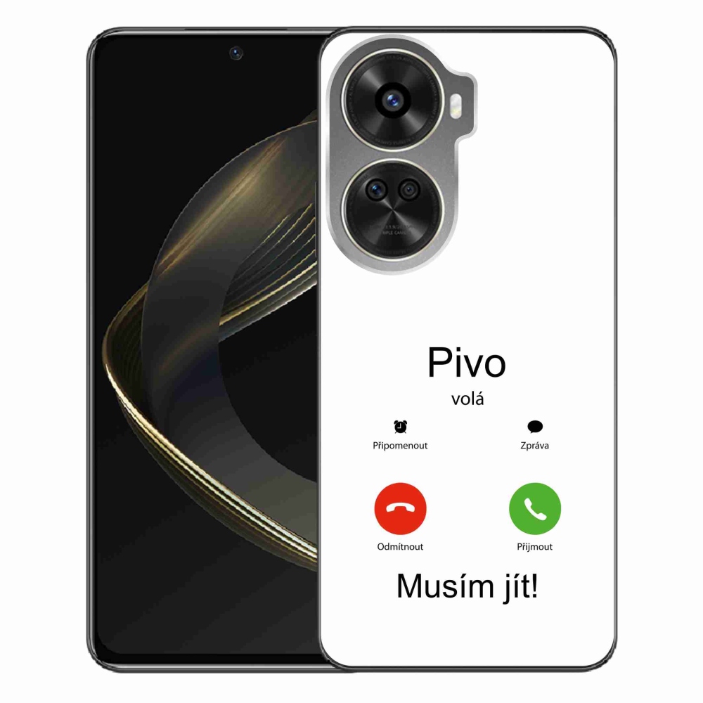 Gelový kryt mmCase na Huawei Nova 12 SE - pivo volá bílé pozadí