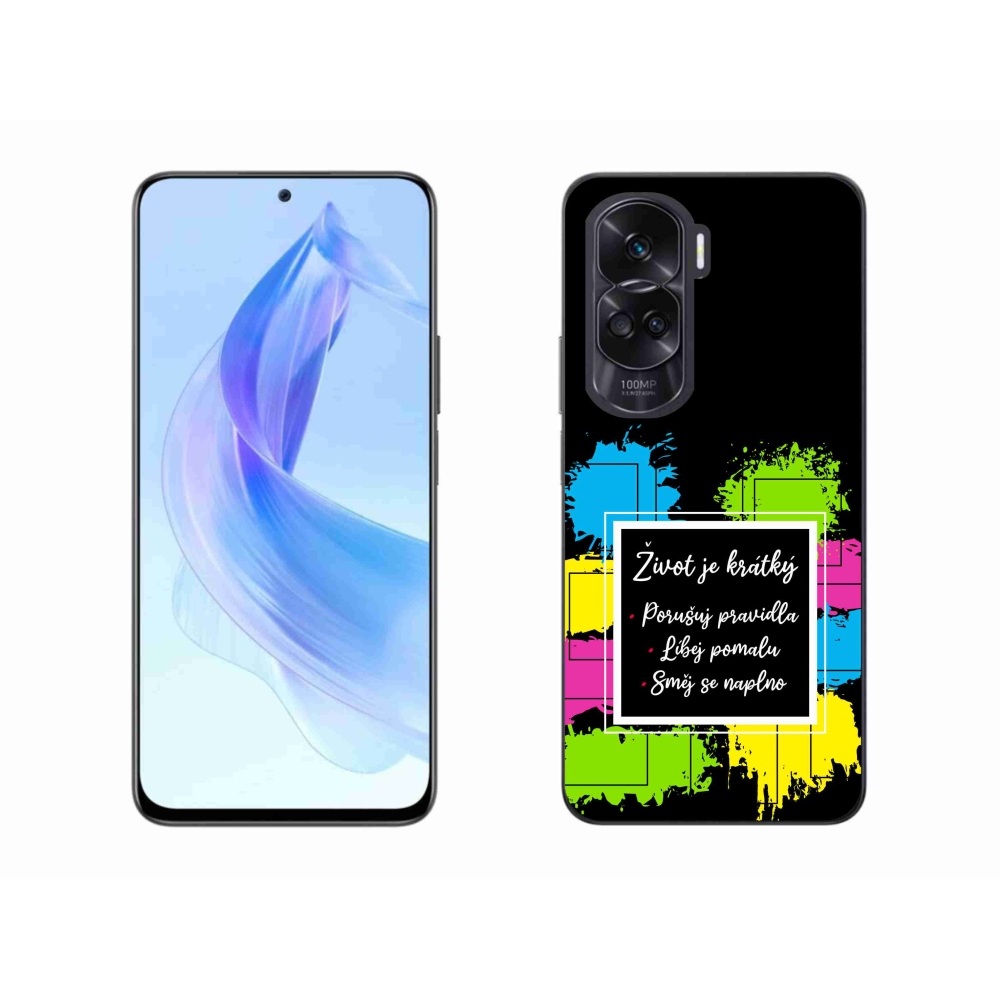 Gelový kryt mmCase na Honor 90 Lite - citát 5 černé pozadí