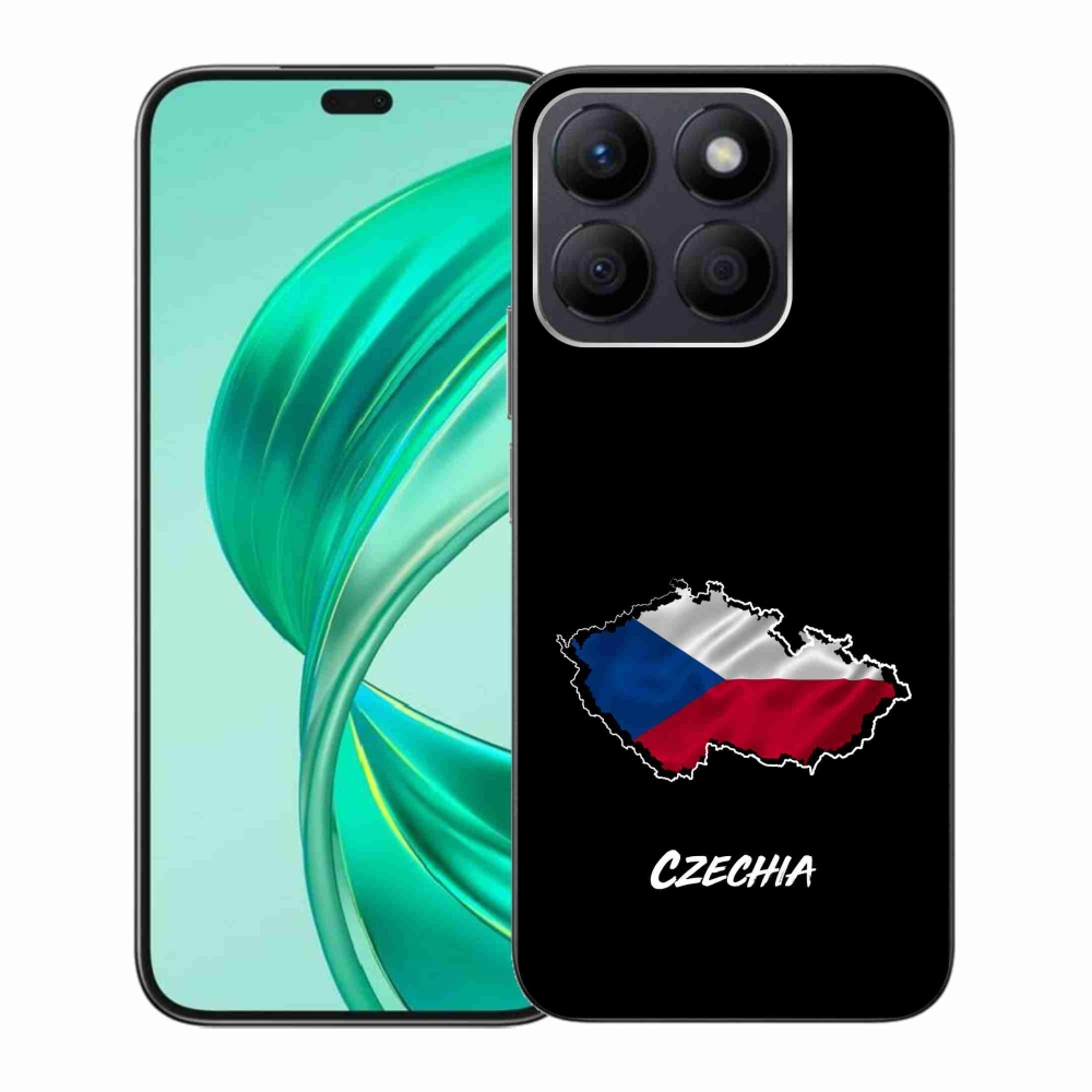 Gelový kryt mmCase na Honor X8b - Czechia černé pozadí