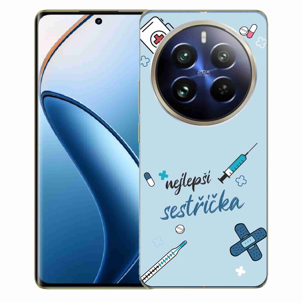 Gelový kryt mmCase na Realme 12 Pro 5G/12 Pro+ 5G - nejlepší sestřička modré pozadí