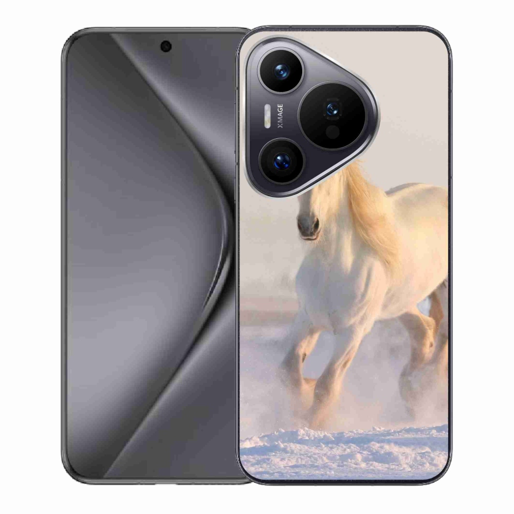 Gelový obal mmCase na Huawei Pura 70 - kůň ve sněhu