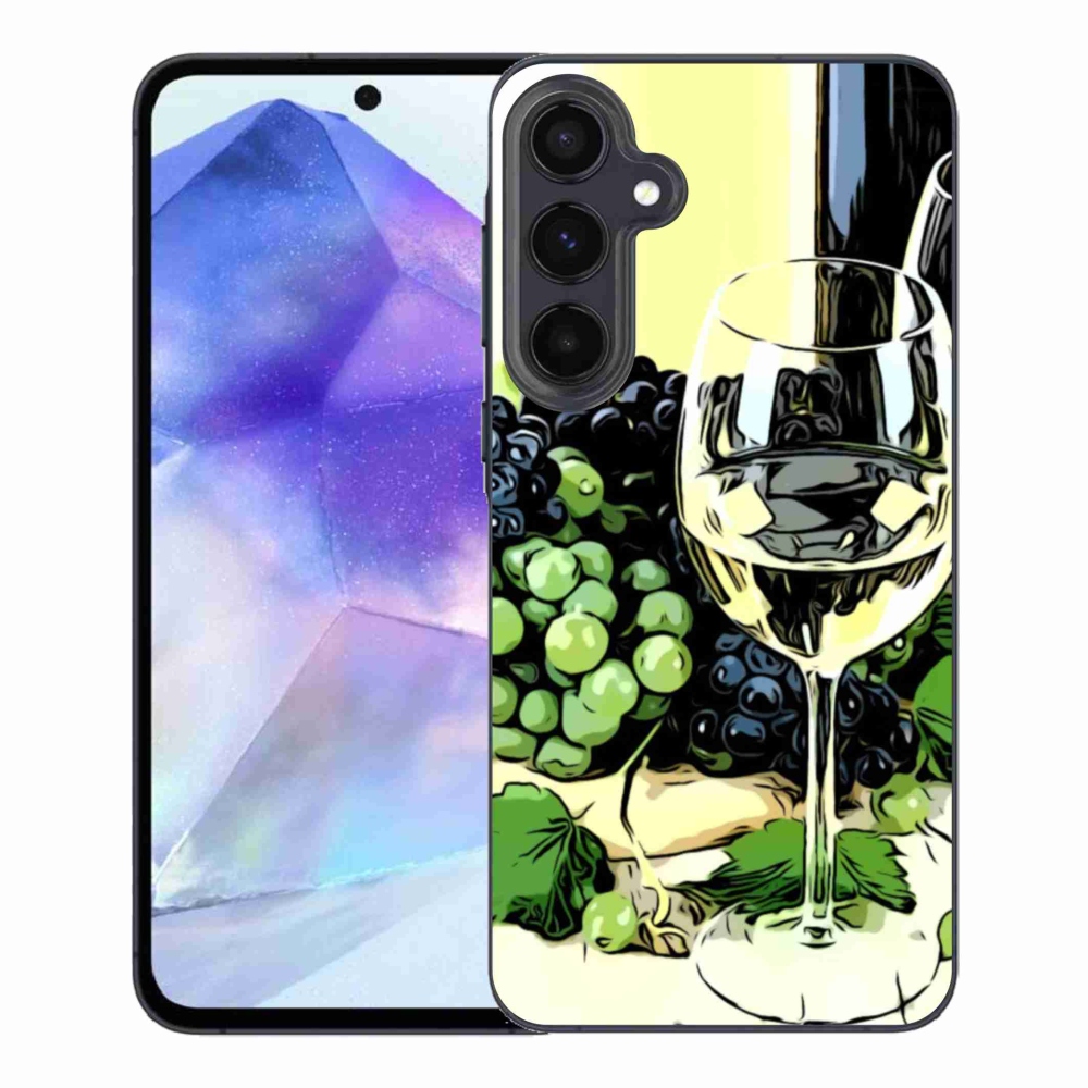 Gelový kryt mmCase na Samsung Galaxy A55 5G - sklenka vína