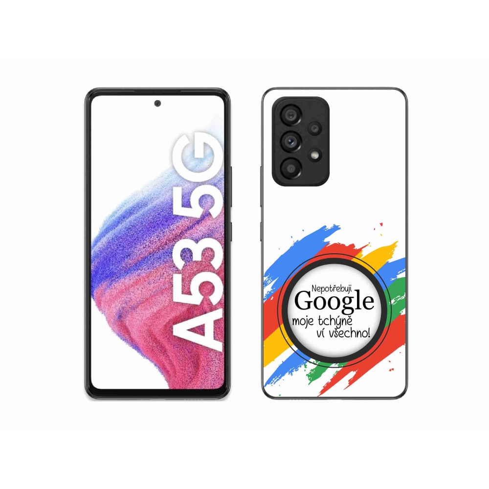 Gelový kryt mmCase na Samsung Galaxy A53 5G - tchýně ví všechno bílé pozadí