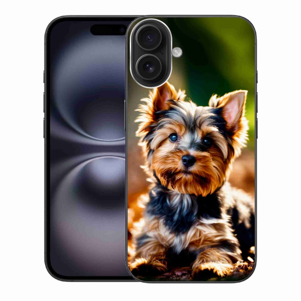 Gelový kryt mmCase na iPhone 16 Plus - jorkšír 10