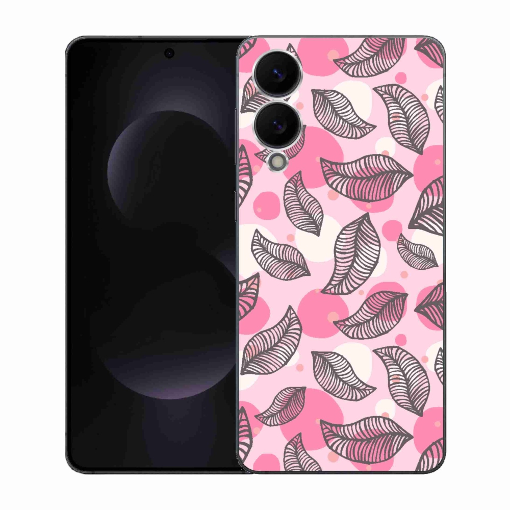 Gelový kryt mmCase na Samsung Galaxy S25 Edge - kreslené padající listy
