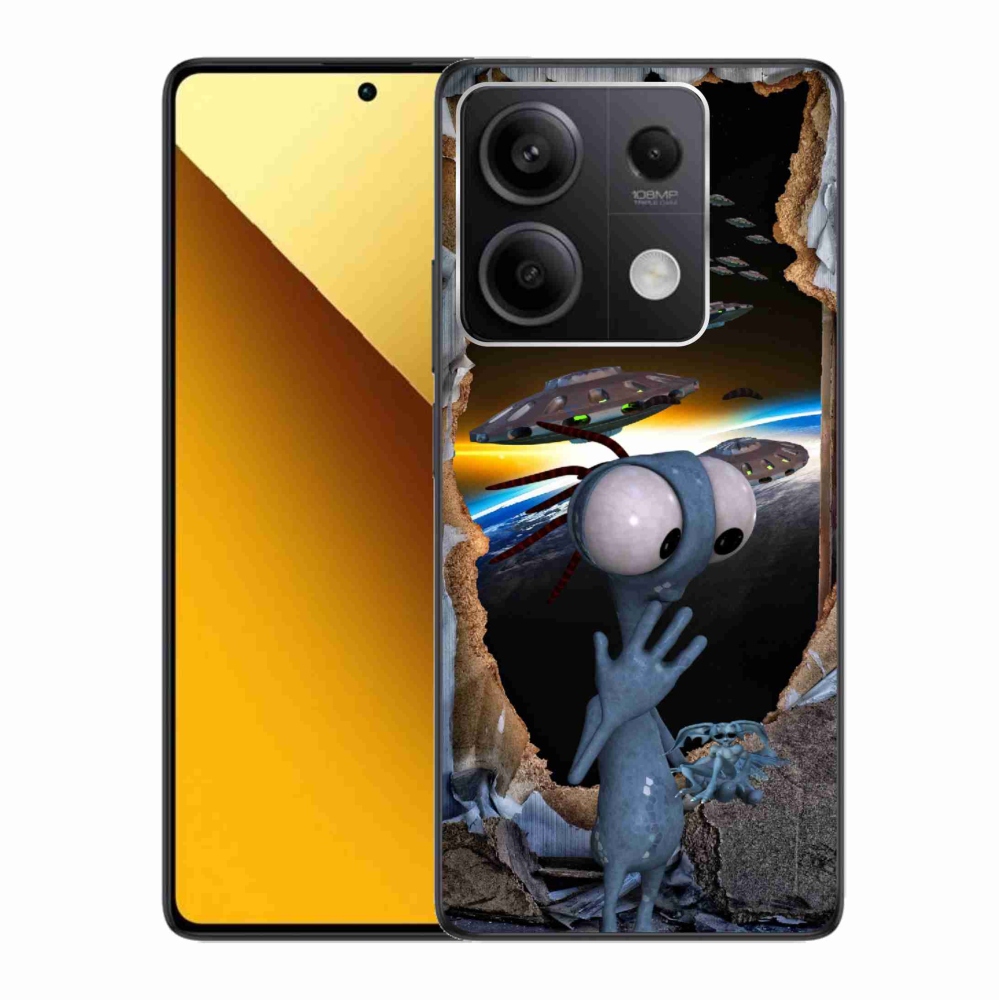 Gelový kryt mmCase na Xiaomi Redmi Note 13 5G - mimozemšťan