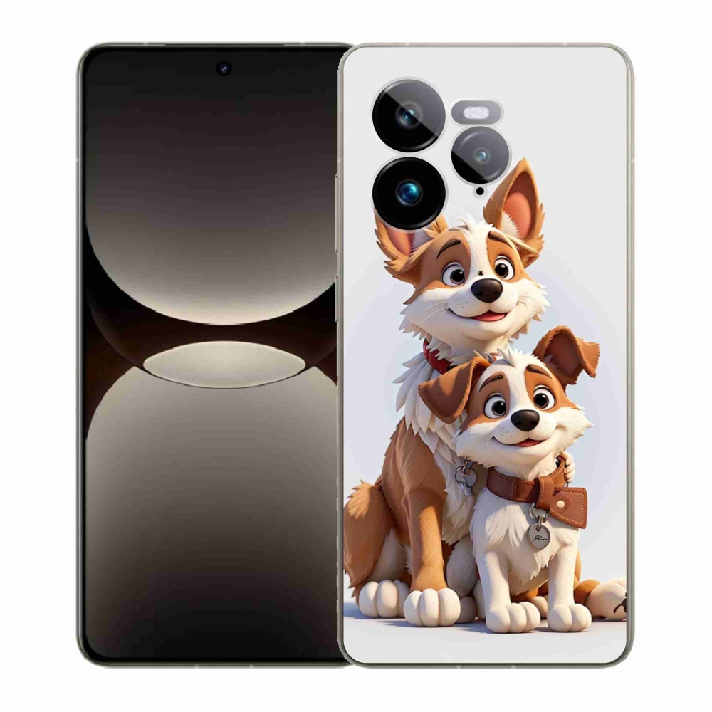 Gelový kryt mmCase na Realme GT 7 Pro 5G - kreslení psi