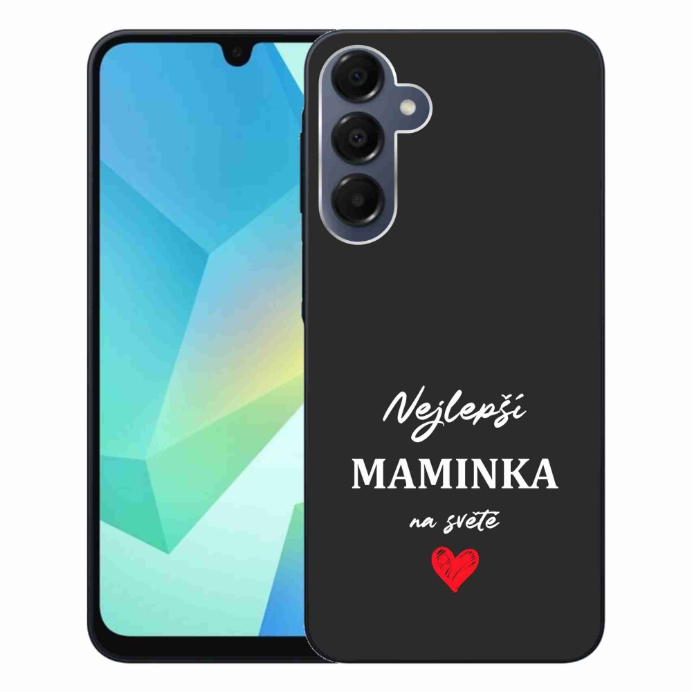 Gelový kryt mmCase na Samsung Galaxy A16 4G/5G - nejlepší maminka 1 černé pozadí