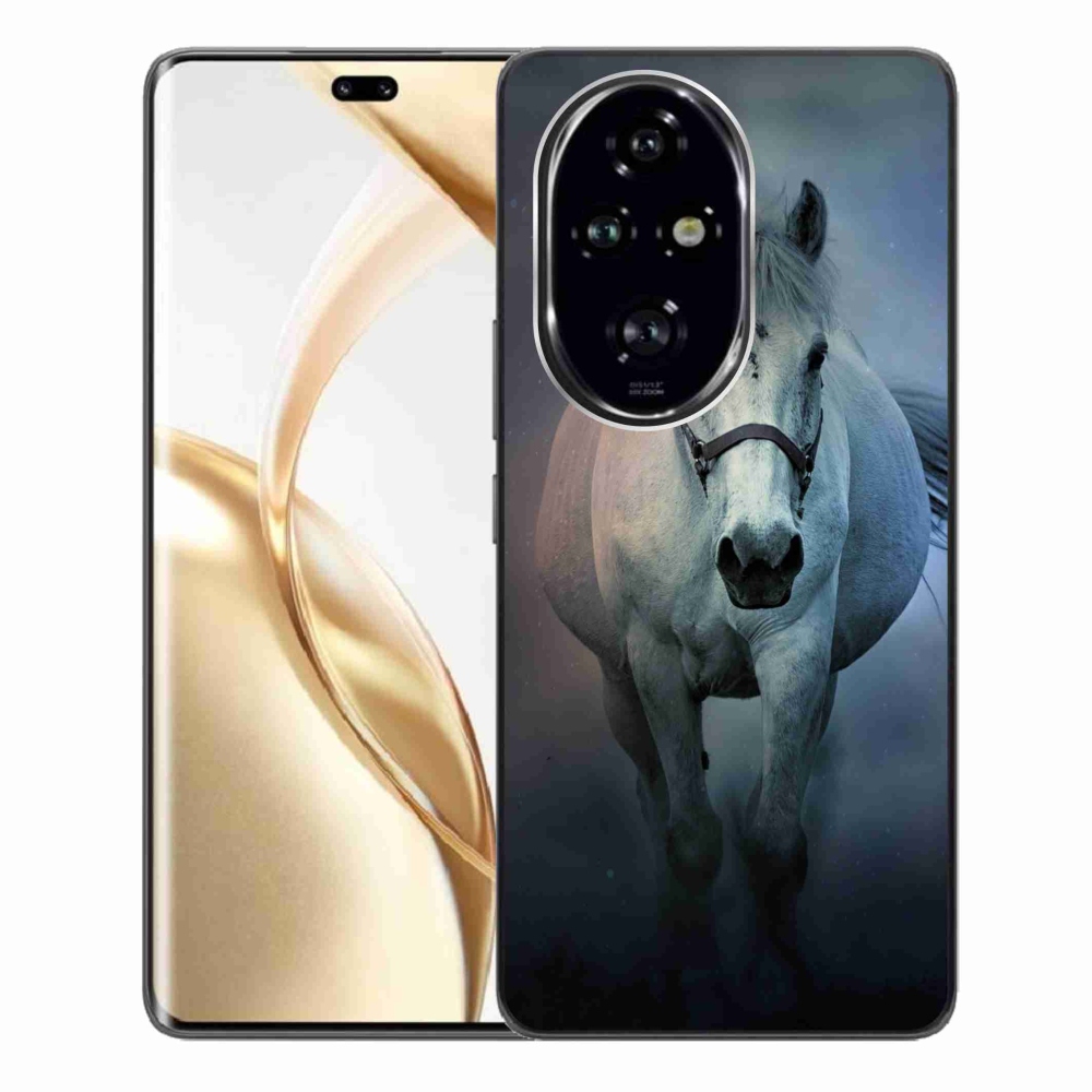 Gelový obal mmCase na Honor 200 Pro 5G - běžící bílý kůň