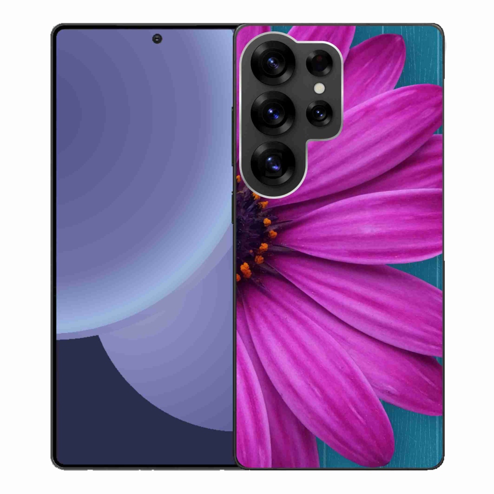 Gelový kryt mmCase na Samsung Galaxy S25 Ultra - fialová kopretina
