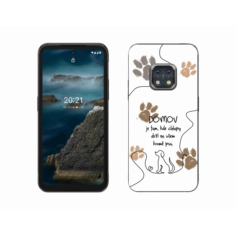Gelový kryt mmCase na Nokia XR20 - psí motiv bílé pozadí