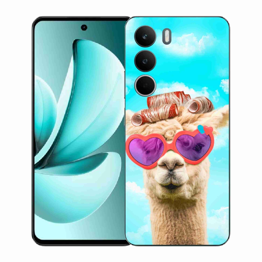 Gelový kryt mmCase na Realme C71 - lama s brýlemi