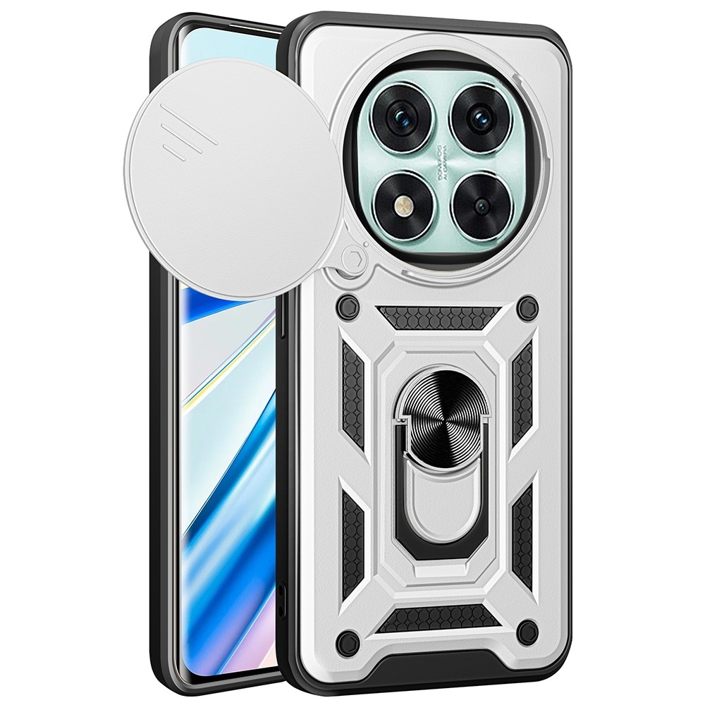 Ring odolný kryt na Xiaomi Redmi Note 14 Pro 5G/Poco X7 5G - stříbrný