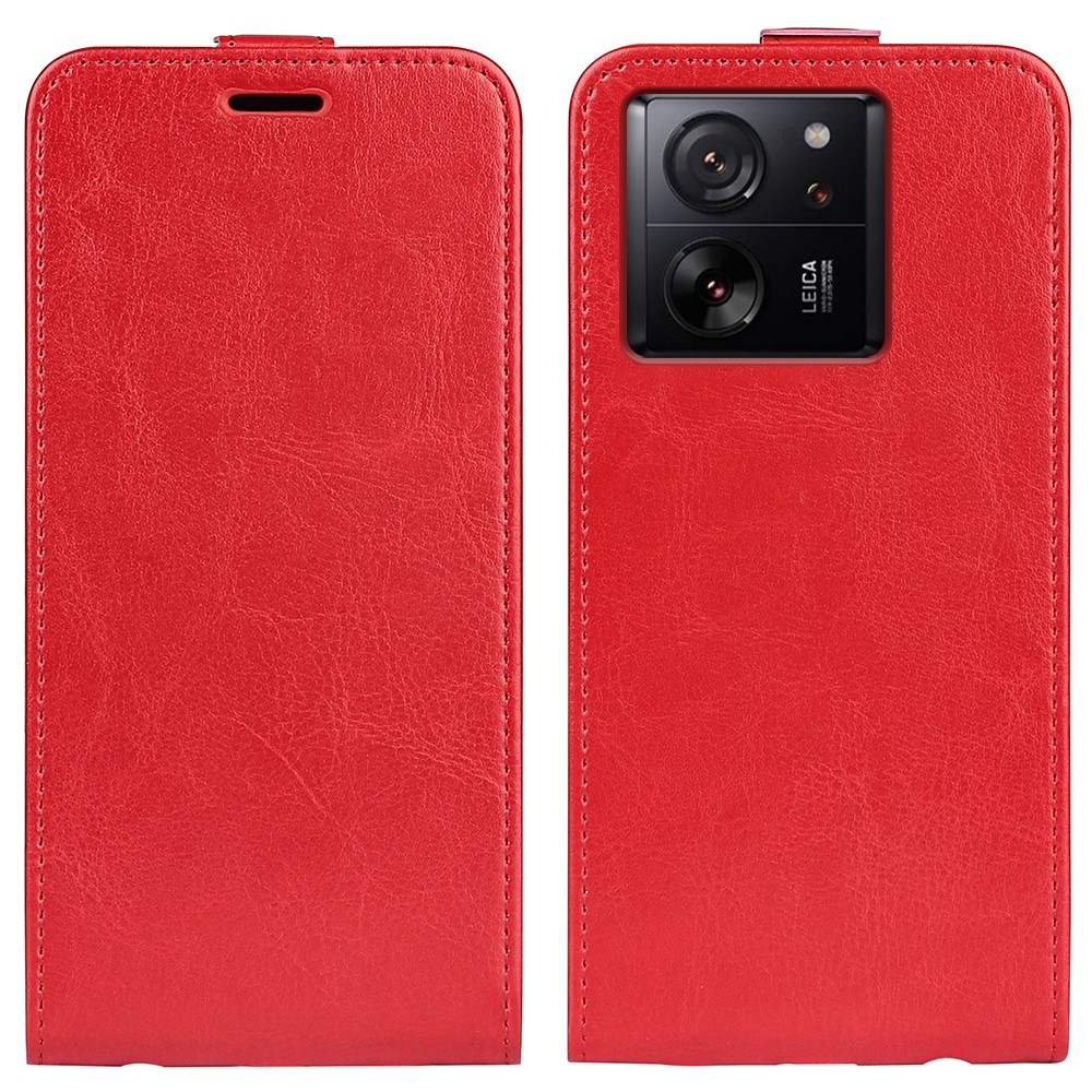 Vertical flipové pouzdro na Xiaomi 13T/13T Pro - červené