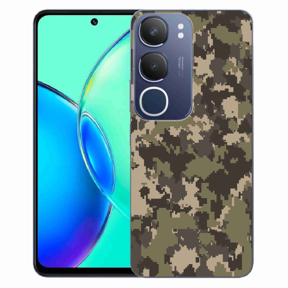 Gelový kryt mmCase na Vivo Y19s - maskáčový vzor 12